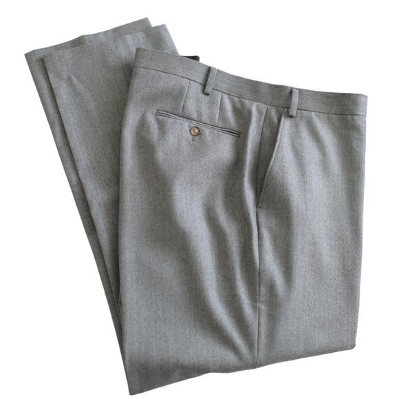 LAUREN RALPH LAUREN Grey Ultraflex Classic-Fit Wool Suit Jacket 48R & Pant 42x30 - Picture 14 of 15